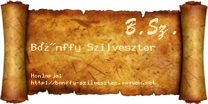 Bánffy Szilveszter névjegykártya